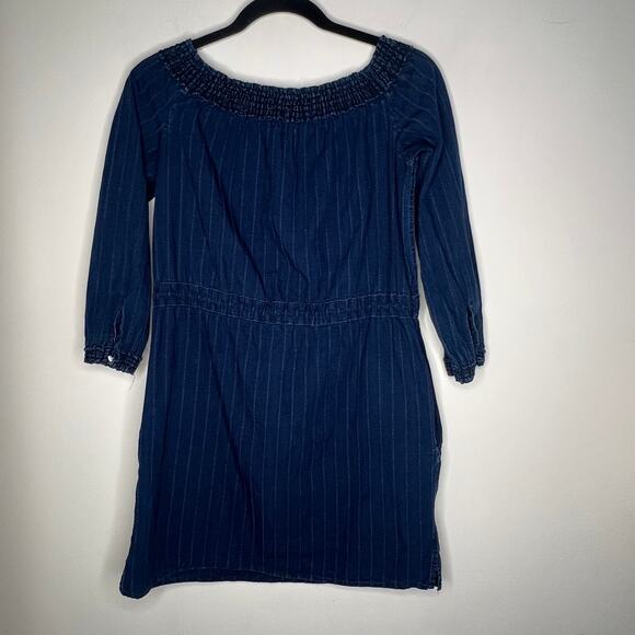 Rag & Bone Drew Off Shoulder Indigo Denim Dress Size Small - Picture 4 of 8